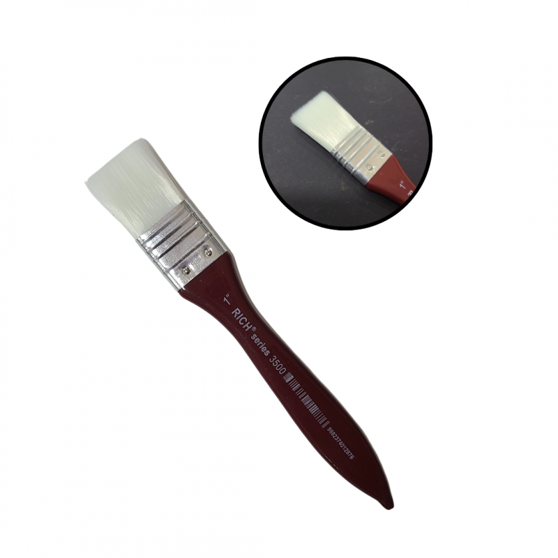 3500 White Synthetic, Maroon Handle Background Brush #1