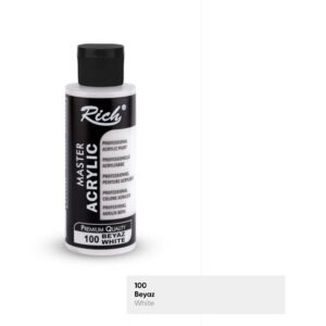 100 White - Rich Master Acrylic Paint 120 cc