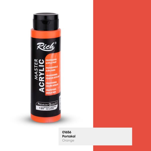 120 500 orange 120 Orange - Rich Master Acrylic Paint 500 cc