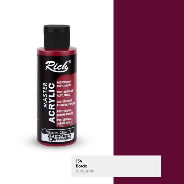 154 Burgundy - Rich Master Acrylic Paint 120 cc