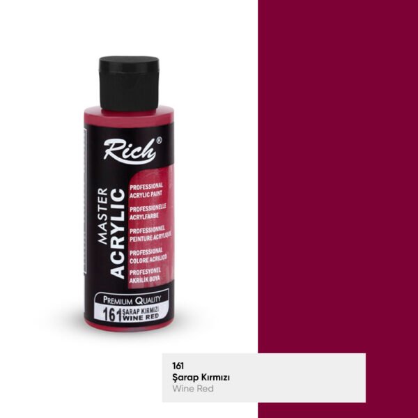 161 wine red 161 Wine Red - Rich Master Acrylic Paint 120 cc