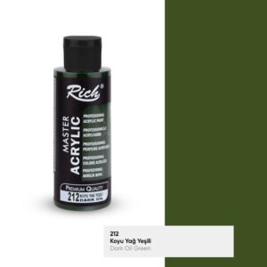 212 Dark Oil Green - Rich Master Acrylic Paint 120 cc