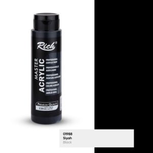 01988 Black - Rich Master Acrylic Paint 500 cc