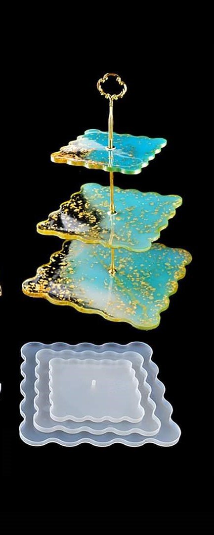 3 Square Layers Serving Tray - M003