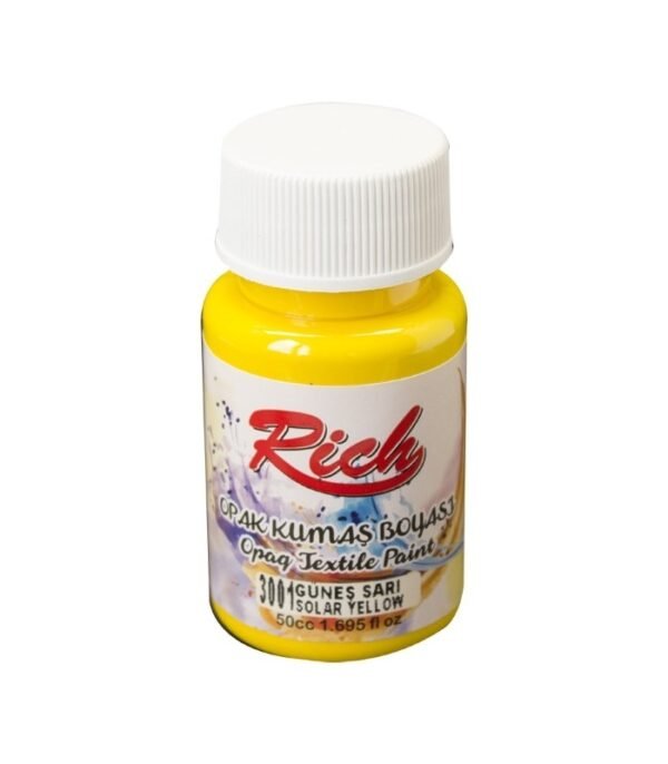 3000 Yellow - Rich Fabric Acrylic Paint 50 cc