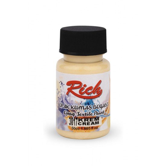 3017 Cream - Rich Fabric Acrylic Paint 50 cc