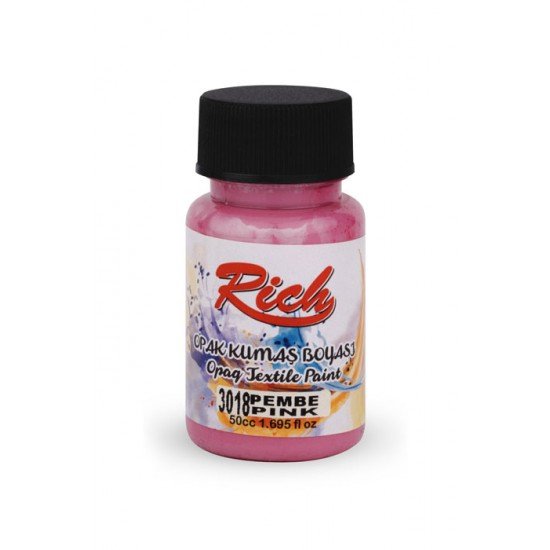 3018 Pink - Rich Fabric Acrylic Paint 50 cc