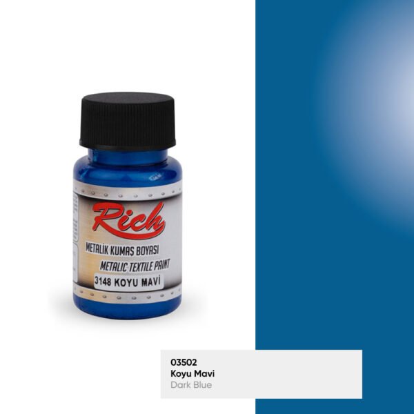 3148 Dark Blue - Rich Fabric Metallic Paint 50 cc