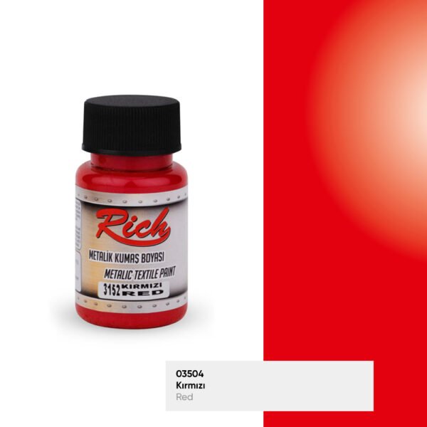 3152 Red - Rich Fabric Metallic Paint 50 cc