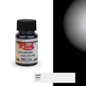 3158 Black - Rich Fabric Metallic Paint 50 cc