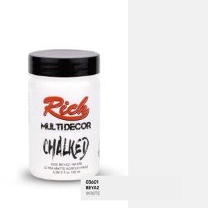 4500 White - Rich Multidecor Chalked Ultra Matte Acrylic Paint 100 cc