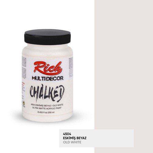 4504 Old White - Rich Multidecor Chalked Ultra Matte Acrylic Paint 250 cc