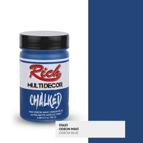 4544 Odeon Blue - Rich Multidecor Chalked Ultra Matte Acrylic Paint 100 cc