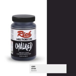 4580 Black - Rich Multidecor Chalked Ultra Matte Acrylic Paint 250 cc