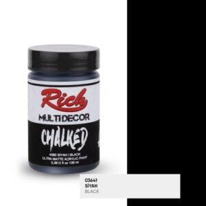 4580 Black - Rich Multidecor Chalked Ultra Matte Acrylic Paint 100 cc