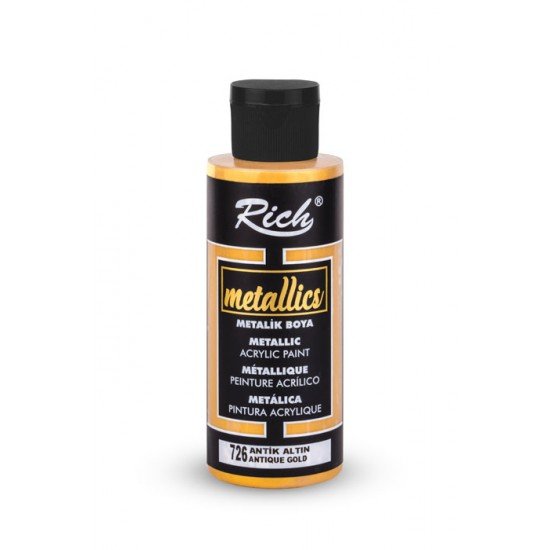 726 Antique Gold - Rich Metallic Acrylic Paint 70 cc