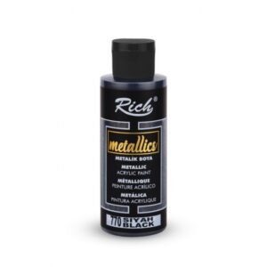 Black 770 Black - Rich Metallic Acrylic Paint 70 cc