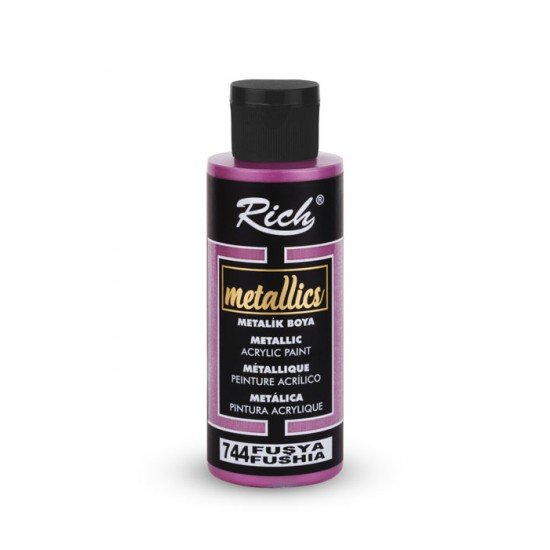Fushia 744 Fuchsia - Rich Metallic Acrylic Paint 70 cc