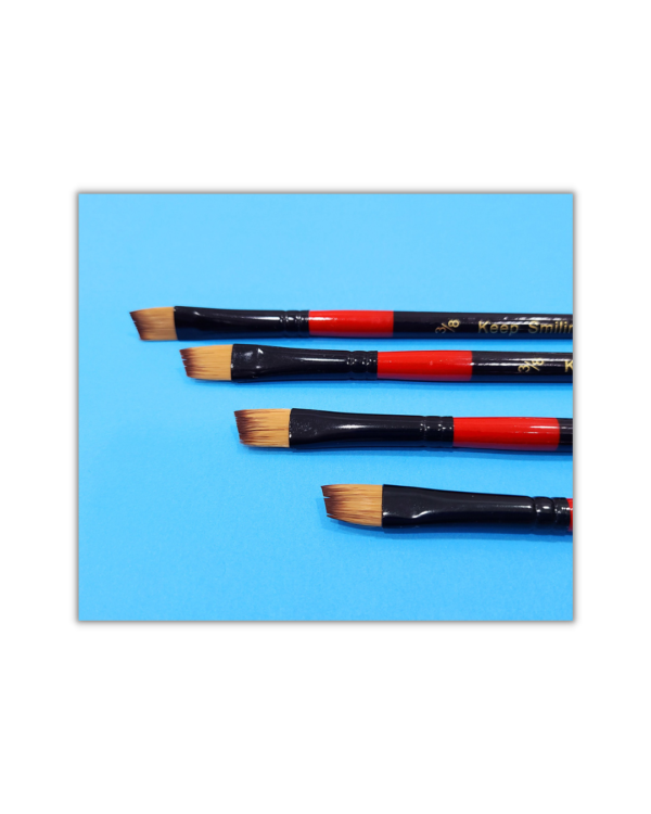 Angle Head High Quality Synthetic Hair Brush No. 3/8