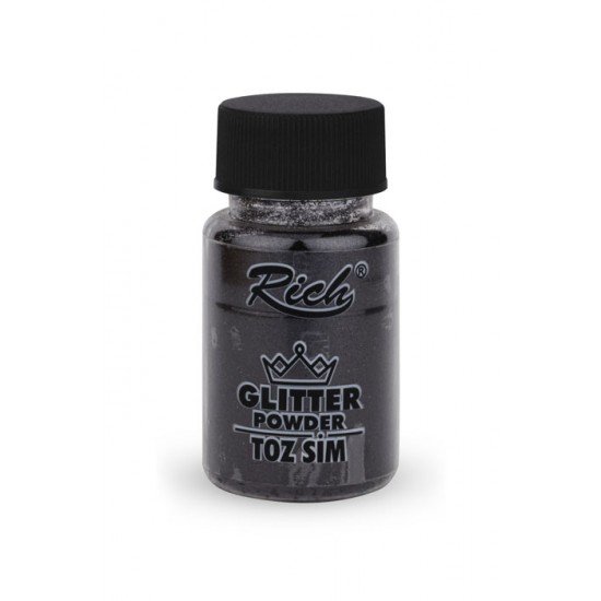 9128 Black Glitter Powder 50 cc