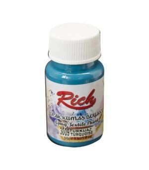 rich-3009-turkuaz-opak-50cc-kumas-boyasi 3009 Turquoise - Rich Fabric Acrylic Paint 50 cc