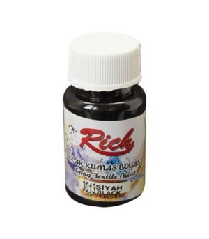 rich-3013-siyah-opak-50cc-kumas-boyasi 3013 Black - Rich Fabric Acrylic Paint 50 cc