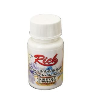 rich-3014-beyaz-opak-50cc-kumas-boyasi 3014 White - Rich Fabric Acrylic Paint 50 cc