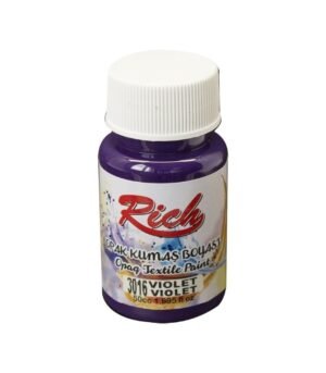 rich-3016-violet-opak-50cc-kumas-boyasi 3016 Violet - Rich Fabric Acrylic Paint 50 cc
