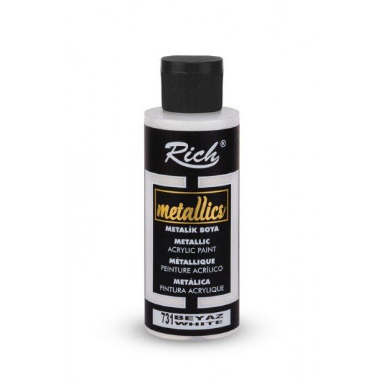 731 White - Rich Metallic Acrylic Paint 70 cc