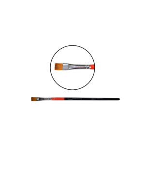 KS Flat Head High Quality Synthetic Hair Brush No. 3