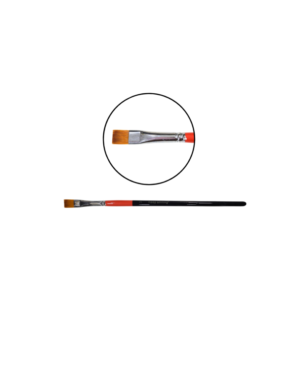 KS Flat Head High Quality Synthetic Hair Brush No. 3